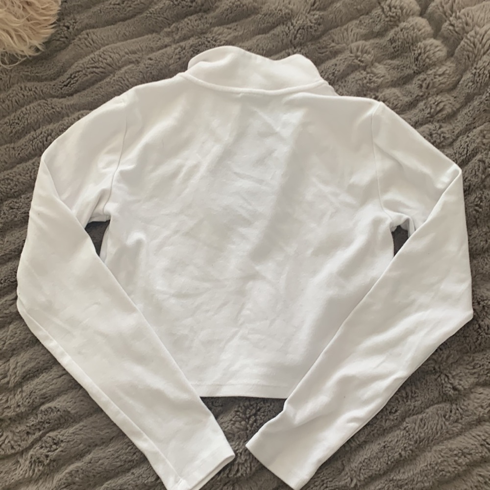 Sunday best 1/2 zip long sleeve white! - Picture 2 of 3